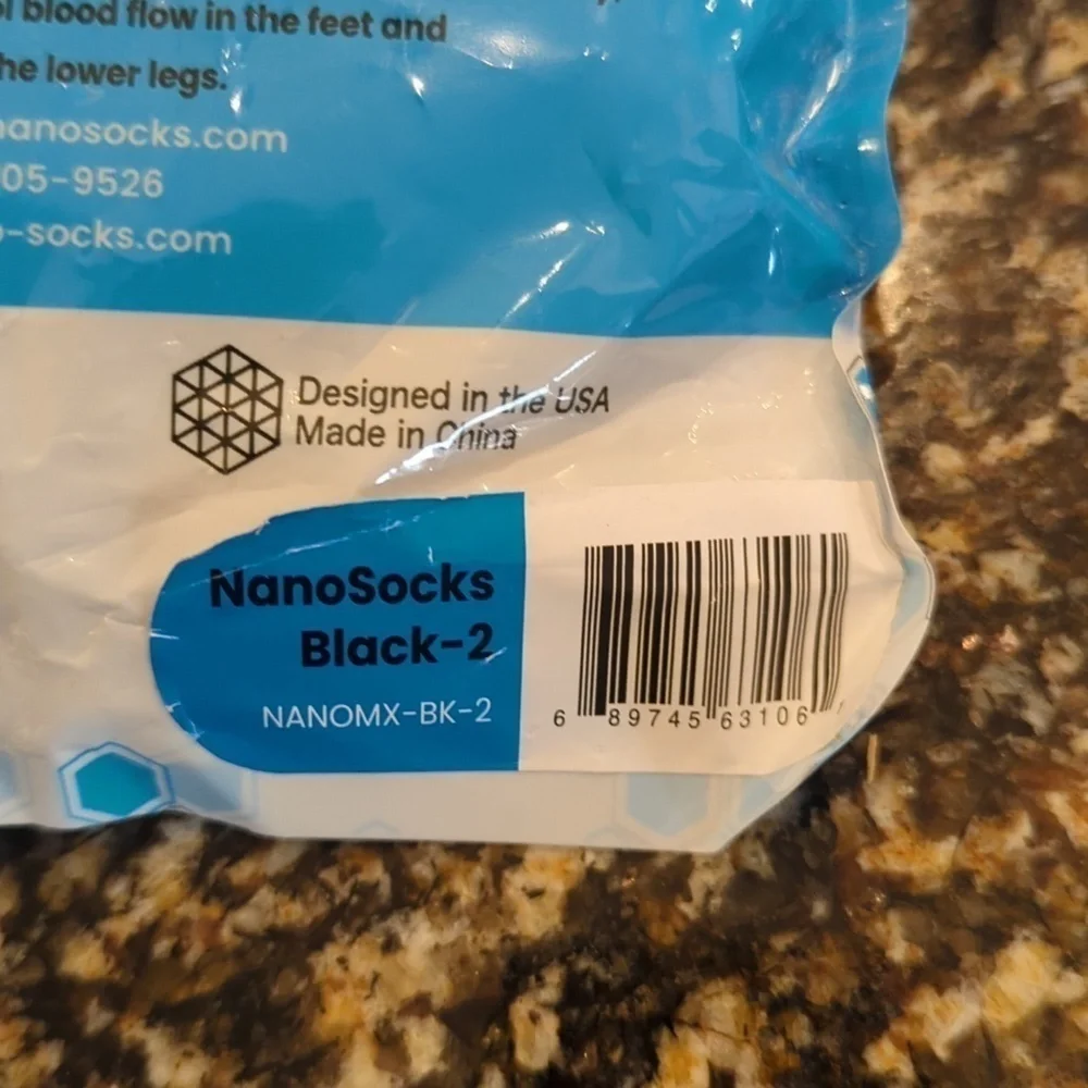 Nanosocks One pair Black Compression